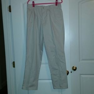 Dockers men's pleated khakis. Tan.